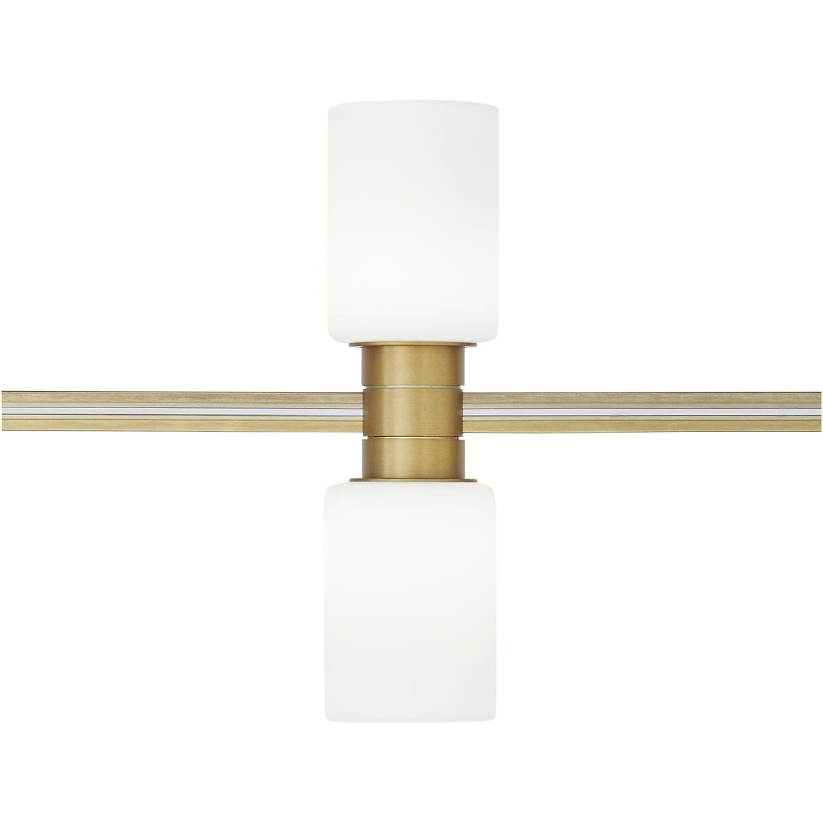 Visual Comfort Modern Collection 700MOCYLVR-LED930 Sean Lavin Modern Aged Brass Low-Voltage Track Head Ceiling Light, Integrated LED