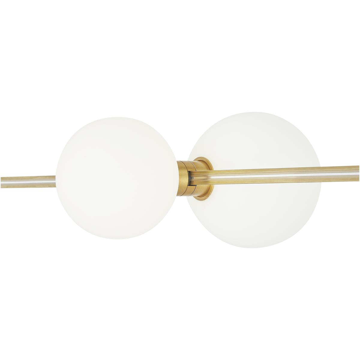 Visual Comfort Modern Collection 700MOORBSHR-LED930 Sean Lavin Orbs Aged Brass Low-Voltage Track Head Ceiling Light, Integrated LED