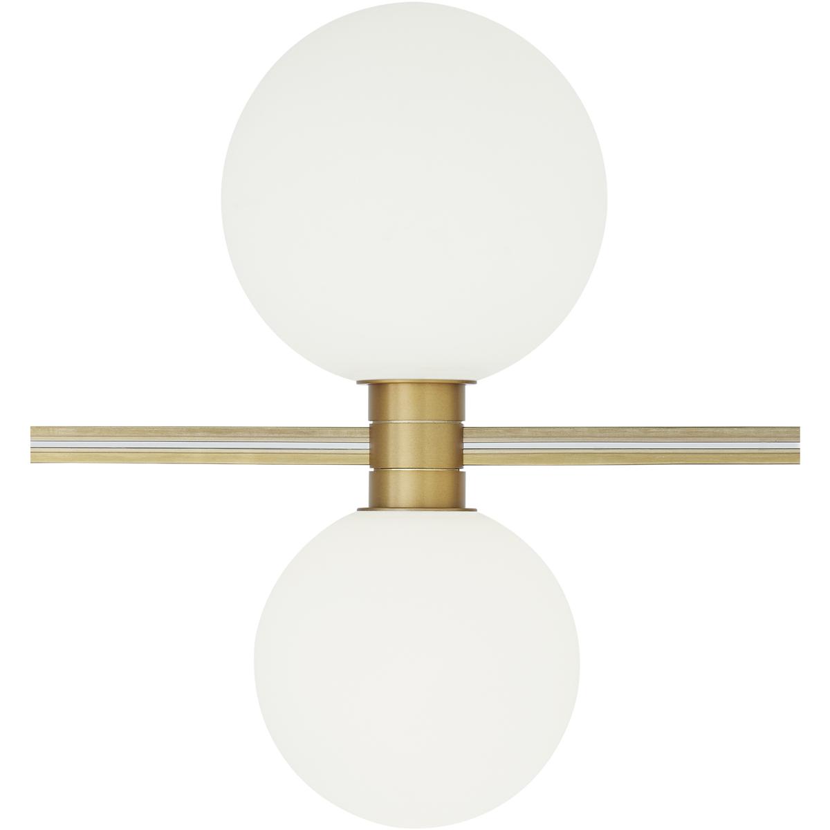 Visual Comfort Modern Collection 700MOORBSVR-LED930 Sean Lavin Orbs Aged Brass Low-Voltage Track Head Ceiling Light, Integrated LED