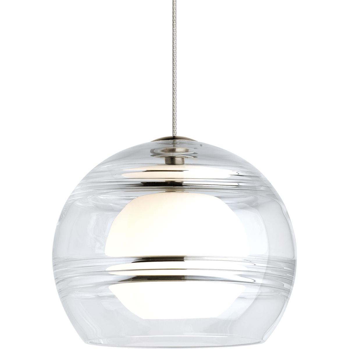 Visual Comfort Modern Collection 700MOSDNCS-LEDS930 Sean Lavin Sedona 1 Light 12 Satin Nickel Low-Voltage Pendant Ceiling Light in MonoRail, LED 90 CR