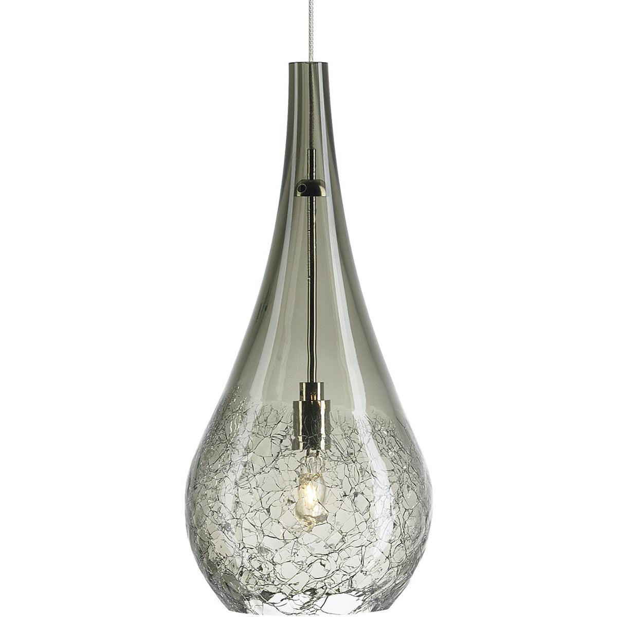 Visual Comfort Modern Collection 700MOSEGKZ Sean Lavin Seguro 1 Light 12 Antique Bronze Low-Voltage Pendant Ceiling Light in MonoRail, Smoke Glass