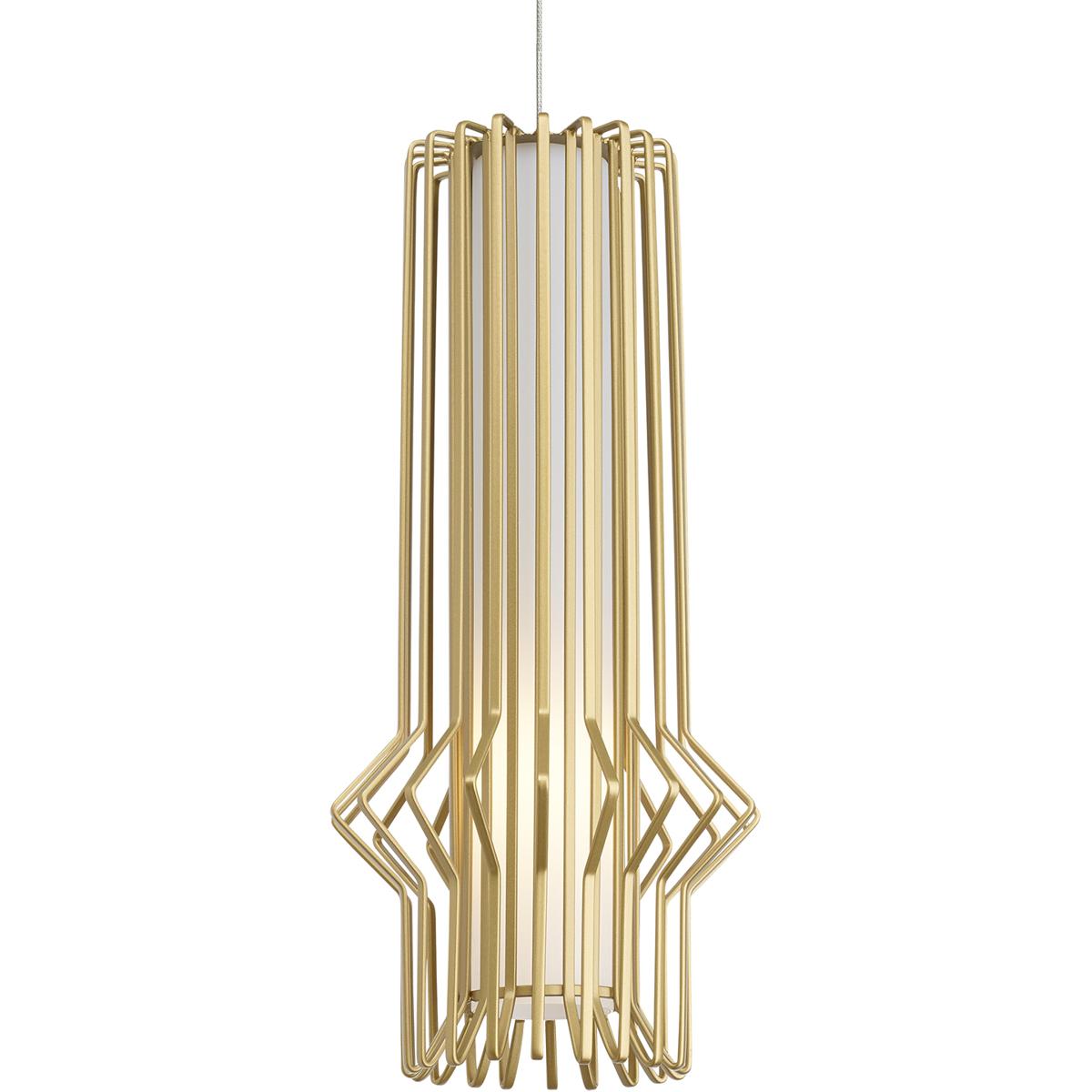 Visual Comfort Modern Collection 700MOSYRGS-LEDS930 Sean Lavin Mini Syrma 1 Light 12 Satin Nickel Low-Voltage Pendant Ceiling Light in MonoRail, LED 9