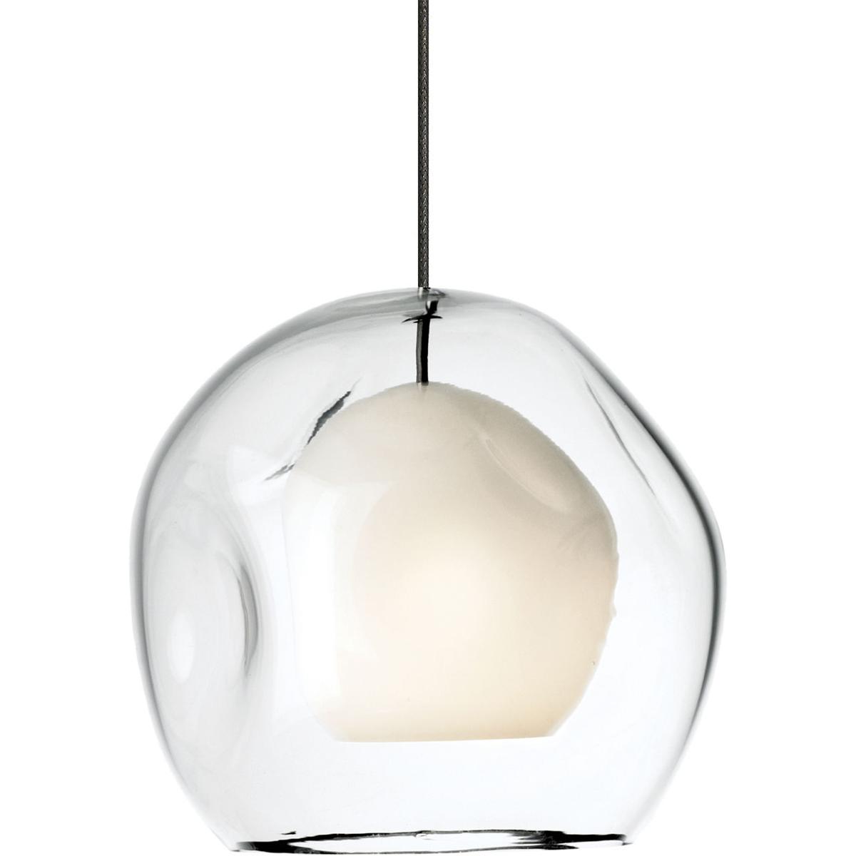 Visual Comfort Modern Collection 700MPJASCZ Mini Jasper 1 Light 120 Antique Bronze Low-Voltage Pendant Ceiling Light in Monopoint, Clear Glass