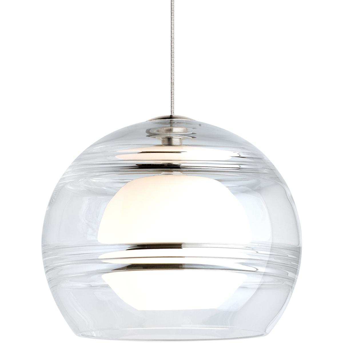 Visual Comfort Modern Collection 700MPSDNCS-LEDS930 Sean Lavin Sedona 1 Light 120 Satin Nickel Low-Voltage Pendant Ceiling Light in Monopoint, LED 90
