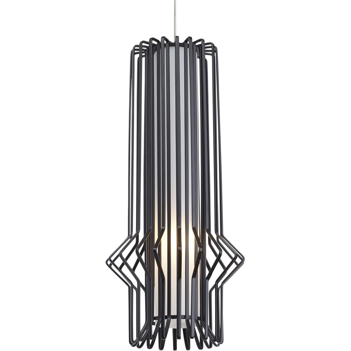Visual Comfort Modern Collection 700MPSYRBS-LEDS930 Sean Lavin Mini Syrma 1 Light 120 Satin Nickel Low-Voltage Pendant Ceiling Light in Monopoint, LED