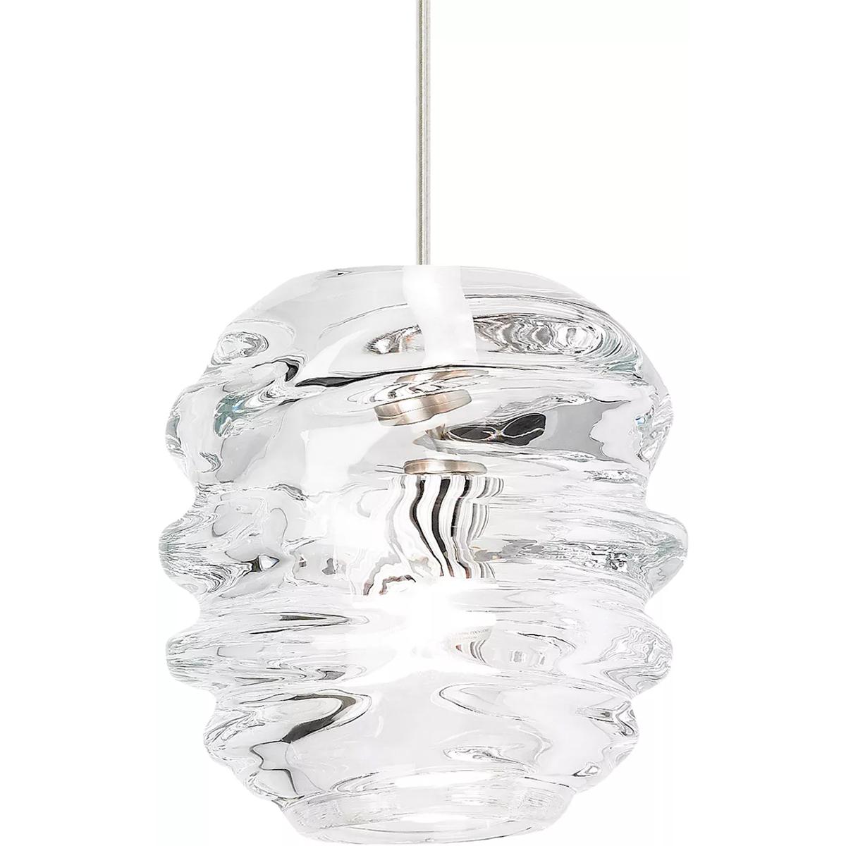 Visual Comfort Modern Collection 700TDADRCS Sean Lavin Audra 1 Light 5.3 inch Satin Nickel Pendant Ceiling Light in Halogen, Clear Glass
