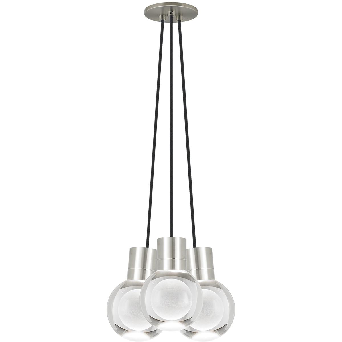 Visual Comfort Modern Collection 700TDMINAP3CBS-LED927 Sean Lavin Mina LED 9 inch Satin Nickel Pendant Ceiling Light