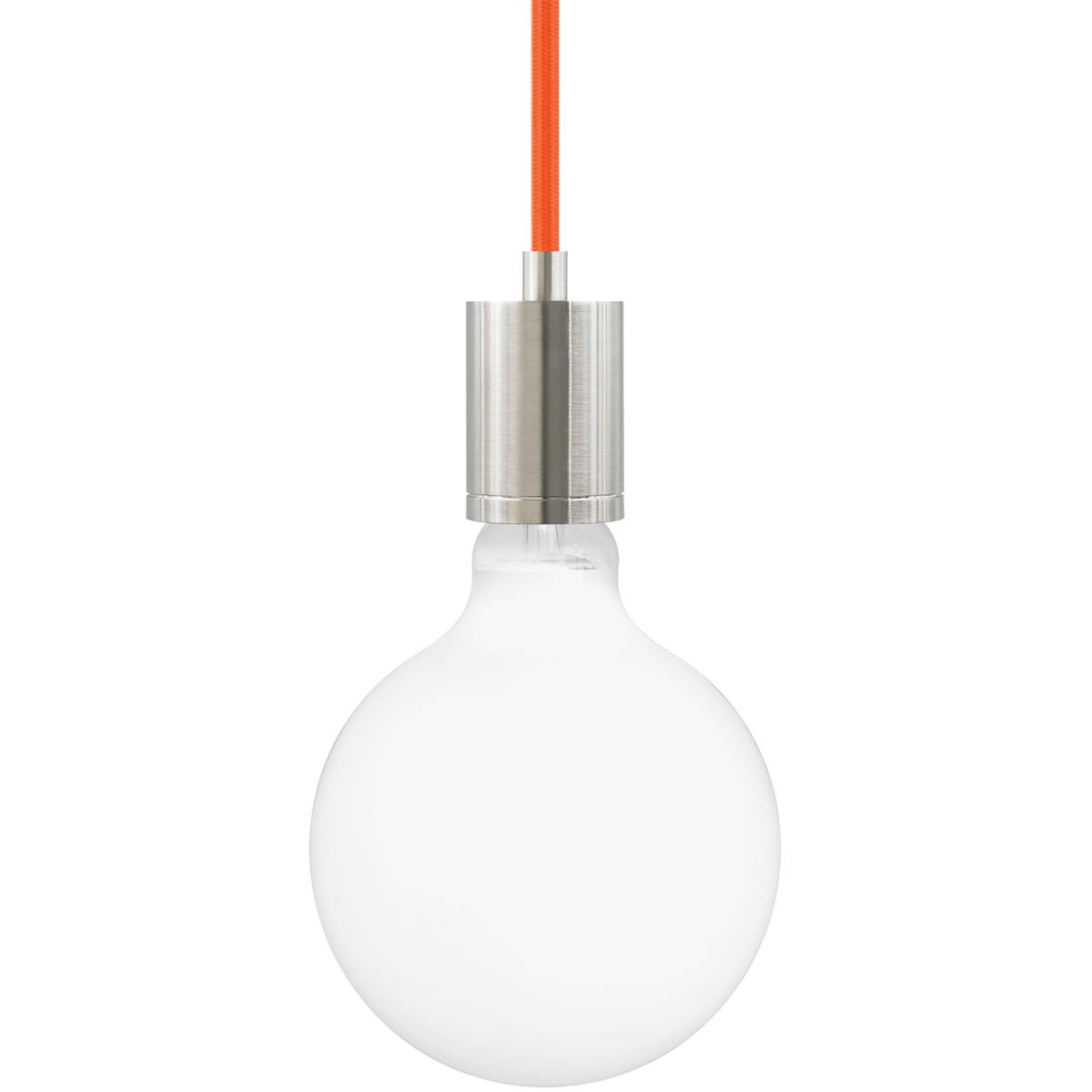 Visual Comfort Modern Collection 700TDSOCOPM08US SoCo 1 Light 1.7 inch Satin Nickel Pendant Ceiling Light in Blue Cord, 96 inch