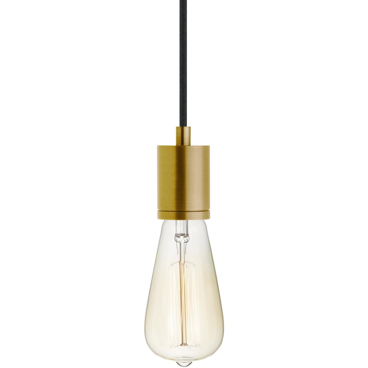 Visual Comfort Modern Collection 700TDSOCOPM16BNB SoCo 1 Light 1.7 inch Natural Brass Line-Voltage Pendant Ceiling Light in Black Cord, 192 inch