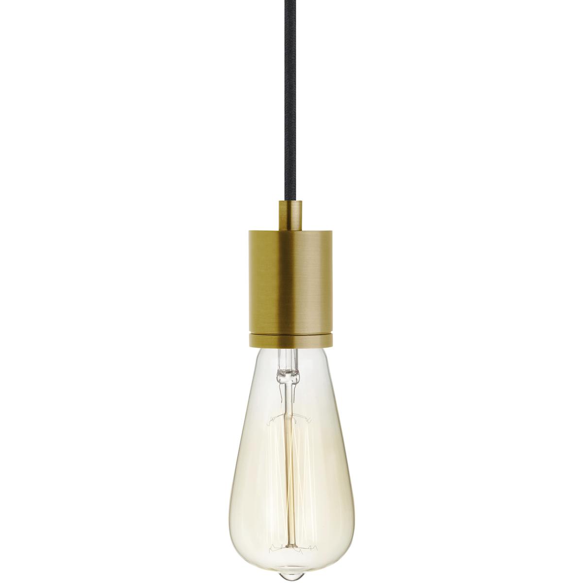 Visual Comfort Modern Collection 700TDSOCOPM24BNB SoCo 1 Light 1.7 inch Natural Brass Line-Voltage Pendant Ceiling Light in Black Cord, 288 inch