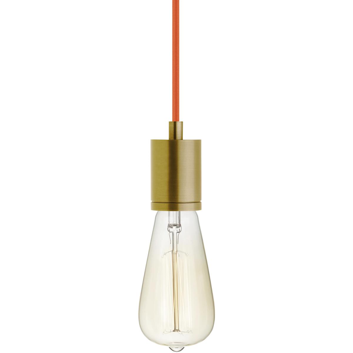 Visual Comfort Modern Collection 700TDSOCOPM24ONB SoCo 1 Light 1.7 inch Natural Brass Line-Voltage Pendant Ceiling Light in Orange Cord, 288 inch