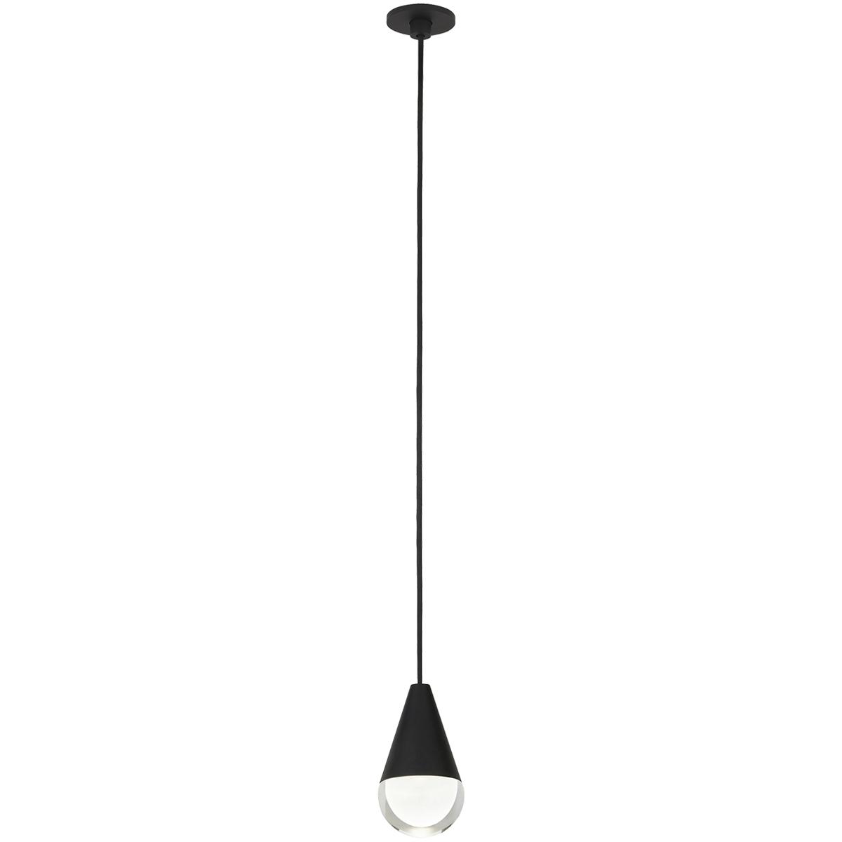 Visual Comfort Modern Collection 700TRSPACPA1PB-LED930 Sean Lavin Cupola LED Nightshade Black Pendant Ceiling Light, Integrated LED