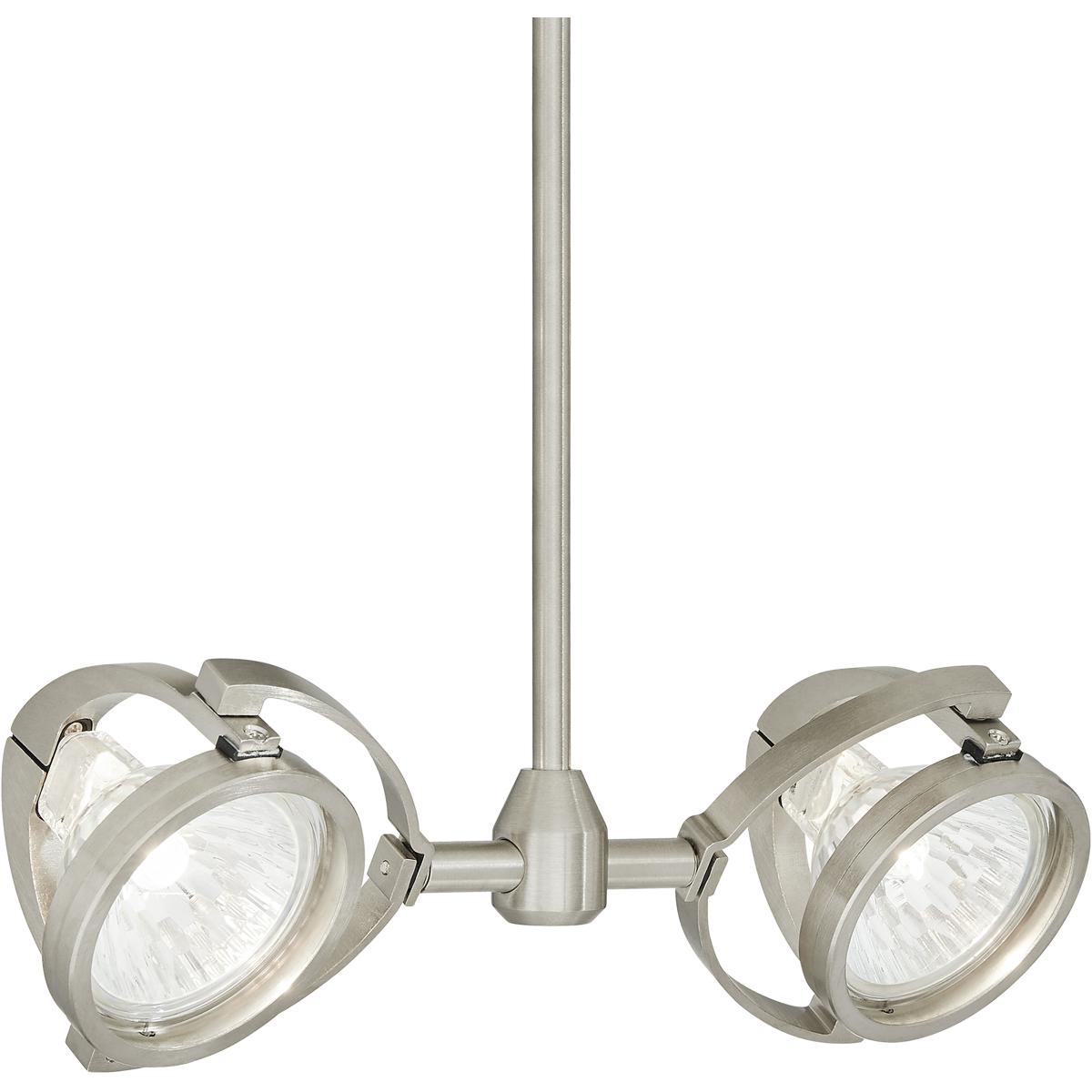 Visual Comfort Modern Collection 700WMOELT03S Sean Lavin Elton 2 Light Satin Nickel Low-Voltage Track Head Ceiling Light