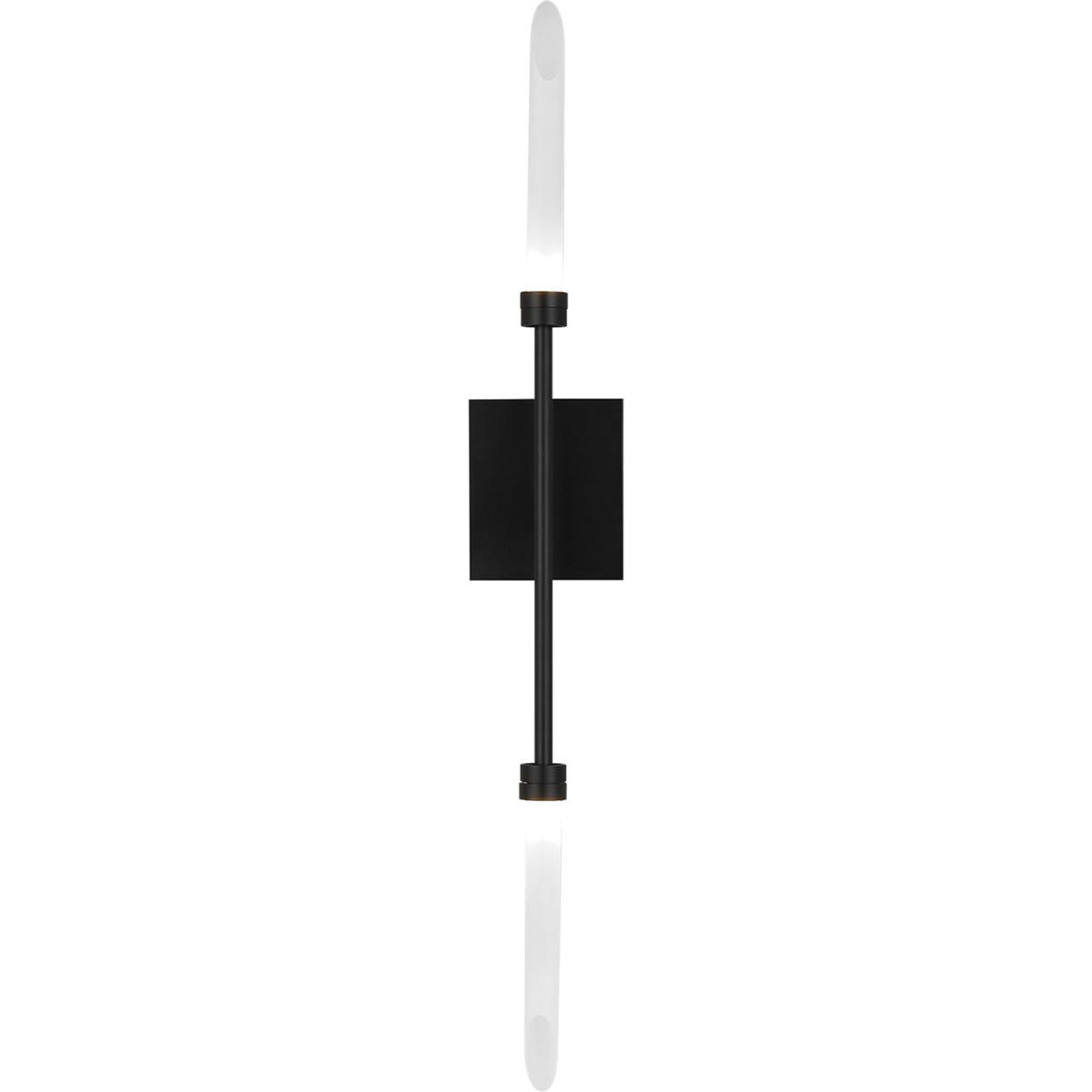 Visual Comfort Modern Collection 700WSSPRB-LED927-277 Sean Lavin Spur LED 2.7 inch Matte Black ADA Wall Light in LED 90 CRI 2700K 277V, Integrated LED