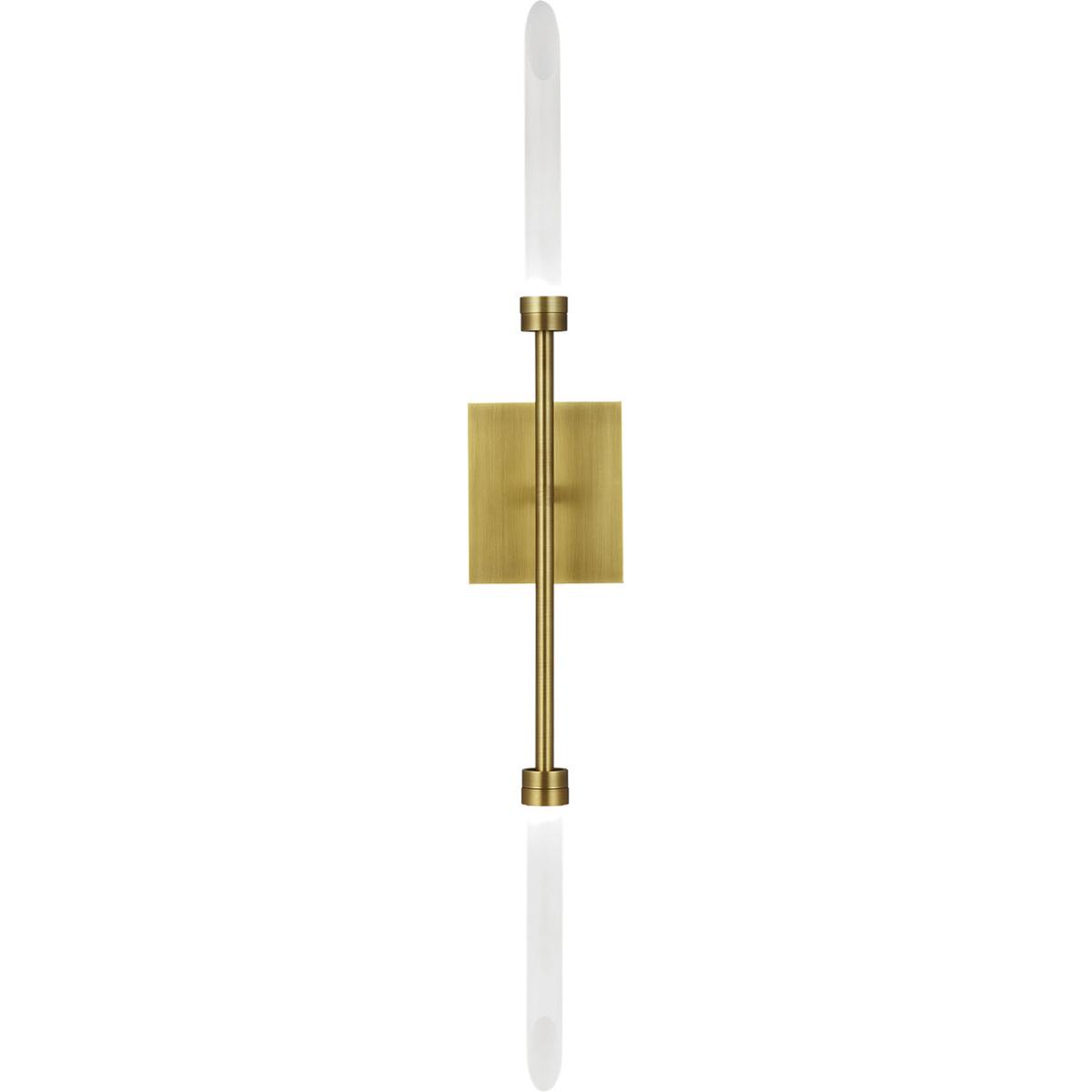 Visual Comfort Modern Collection 700WSSPRR-LED927-277 Sean Lavin Spur LED 2.7 inch Aged Brass ADA Wall Light in LED 90 CRI 2700K 277V, Integrated LED