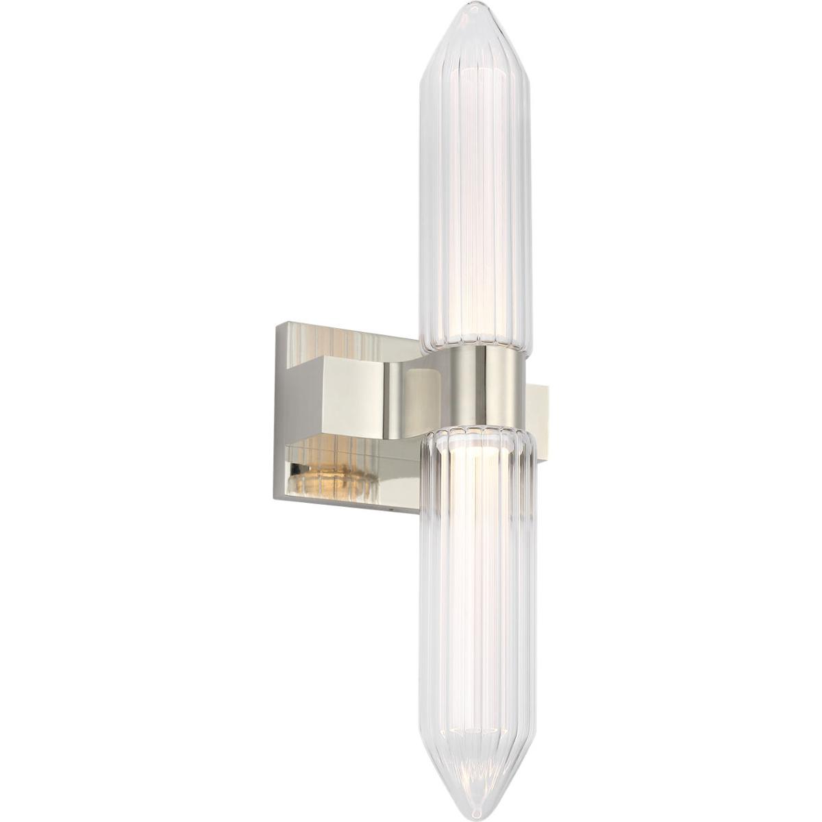 Visual Comfort Modern Collection 700BCLGSN23N-LED927-277 Avroko Langston LED 22.7 inch Polished Nickel Bath Vanity Wall Light in 277V