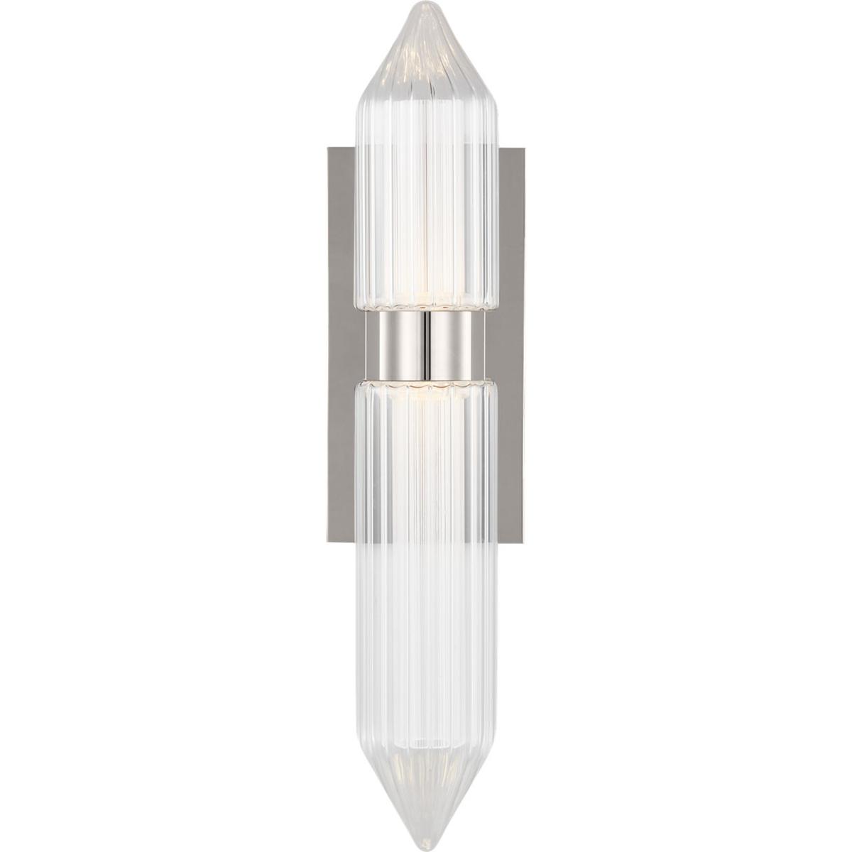 Visual Comfort Modern Collection 700WSLGSN18N-LED927-277 Avroko Langston LED 3.9 inch Polished Nickel ADA Wall Sconce Wall Light in 277V