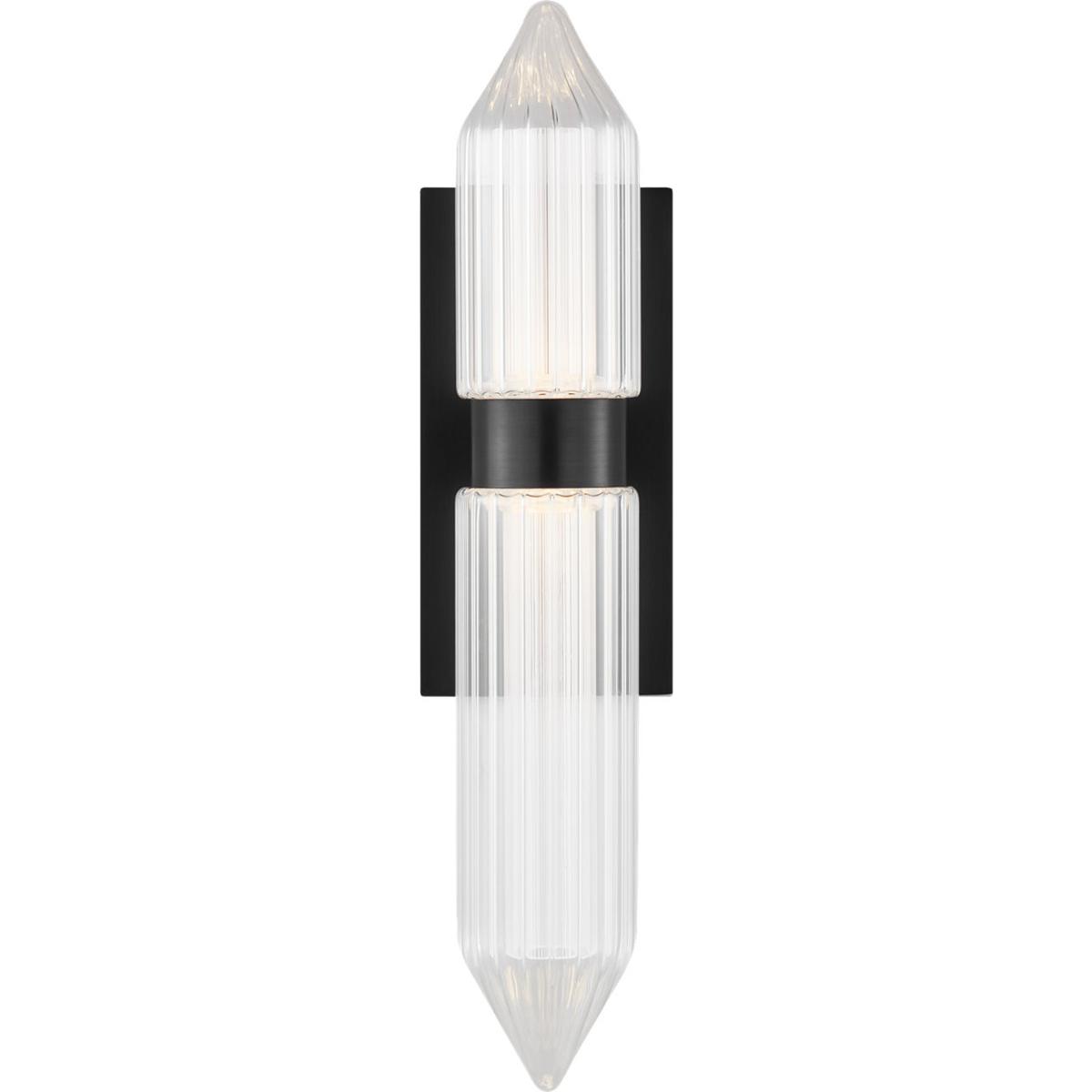 Visual Comfort Modern Collection 700WSLGSN18PZ-LED927-277 Avroko Langston LED Plated Dark Bronze ADA Wall Sconce Wall Light, Integrated LED