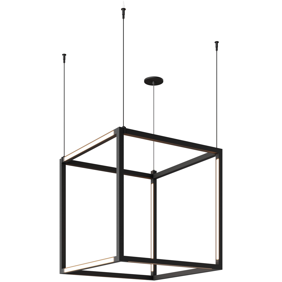 Visual Comfort Modern Collection 700BRXCL93024BS Brox LED 25 inch Nightshade Black Pendant Ceiling Light in 24V Surface Canopy