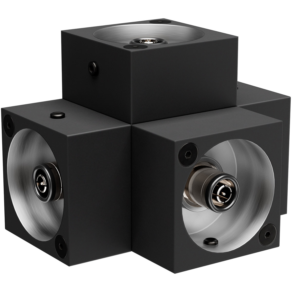 Visual Comfort Modern Collection 700BRX4B Brox Nightshade Black Connectors in 4 Way