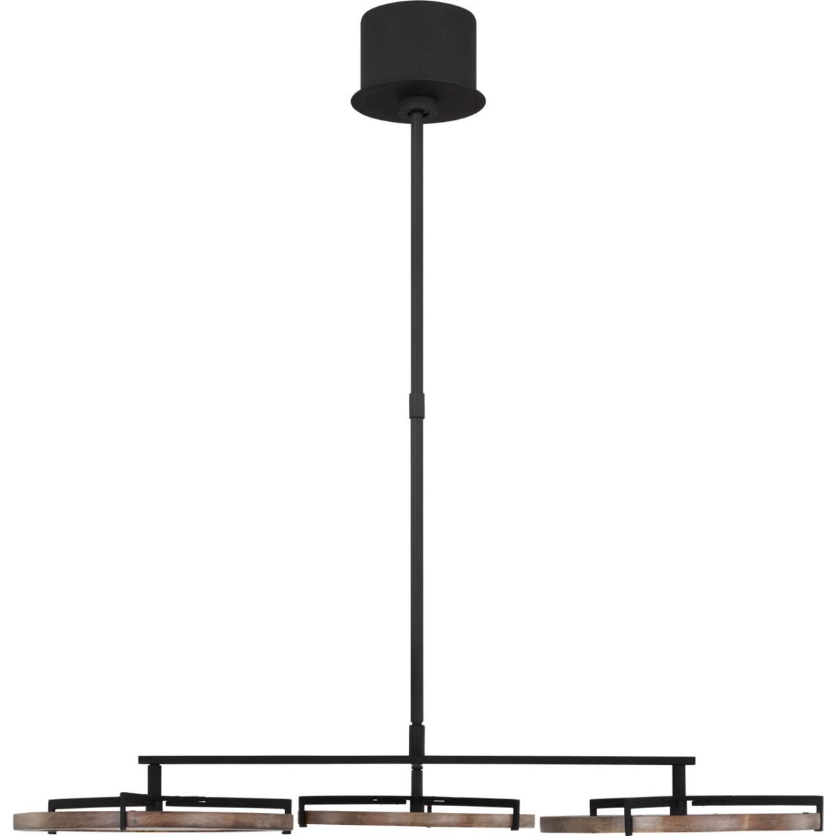 Visual Comfort Modern Collection CDCH17227WOB Clodagh Shuffle LED 26.9 inch Nightshade Black Chandelier Ceiling Light