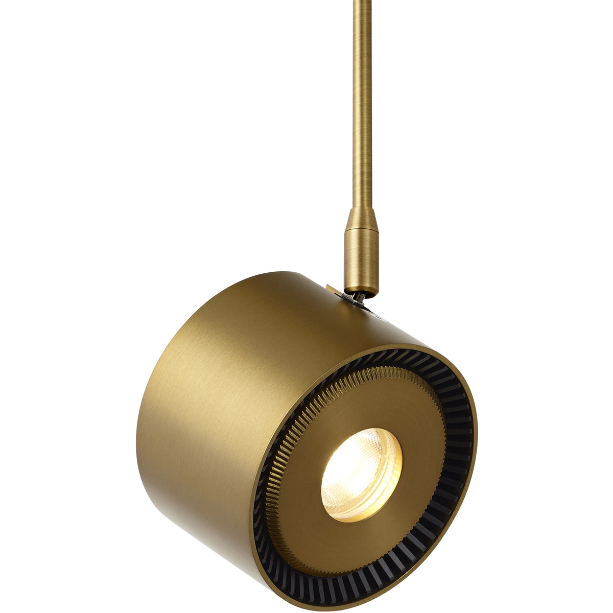 Visual Comfort Modern Collection 700FJISO8303012R-LED Sean Lavin ISO 1 Light 12 Aged Brass Low-Voltage Track Head Ceiling Light in 12 inch, FreeJack, 