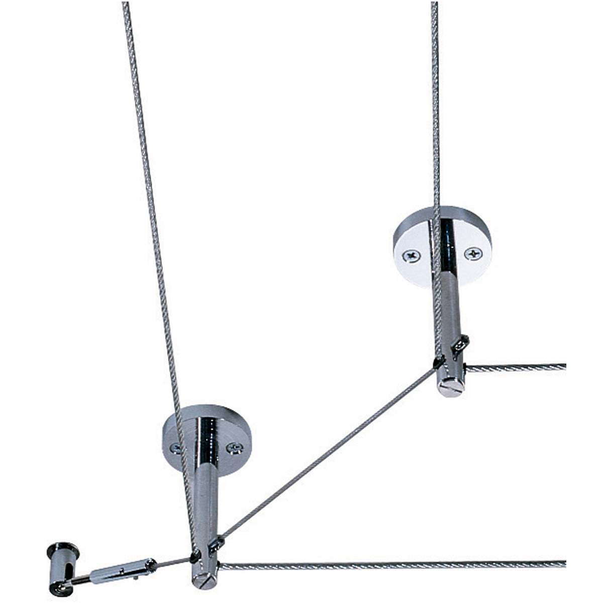 Visual Comfort Modern Collection 700KSOT01S Kable-Lite Satin Nickel Rigid Post Standoff in 1 inch, Rigid Post Standoff Turn