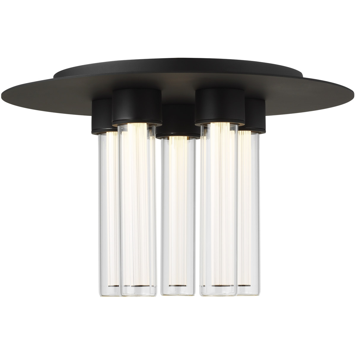 Visual Comfort Modern Collection 700FMKLA13B-LED927-277 Sean Lavin Kola LED 13 inch Nightshade Black Flush Mount Ceiling Light in LED 90 CRI 2700K 277