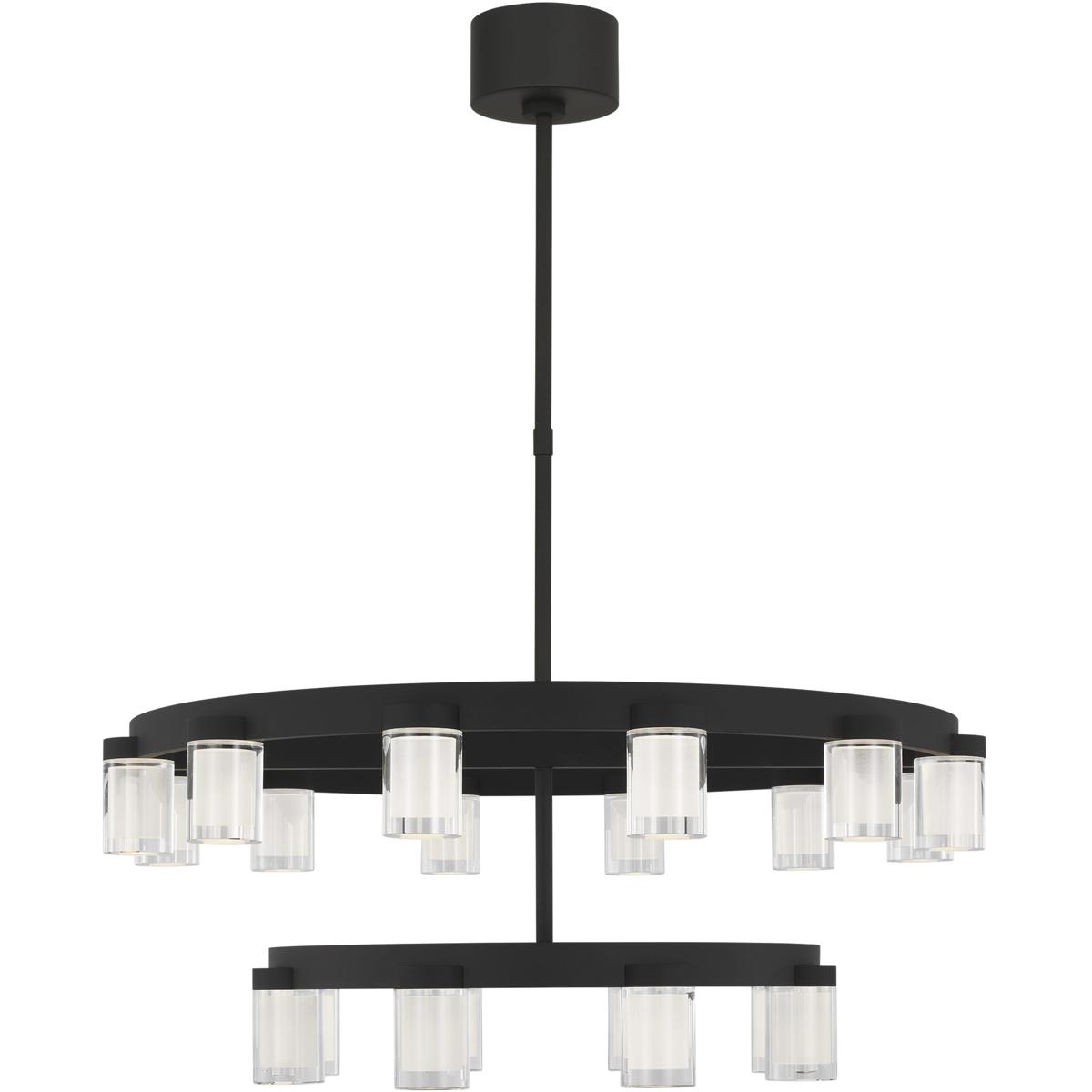 Visual Comfort Modern Collection KWCH19827B Kelly Wearstler Esfera LED 32 inch Nightshade Black Chandelier Ceiling Light
