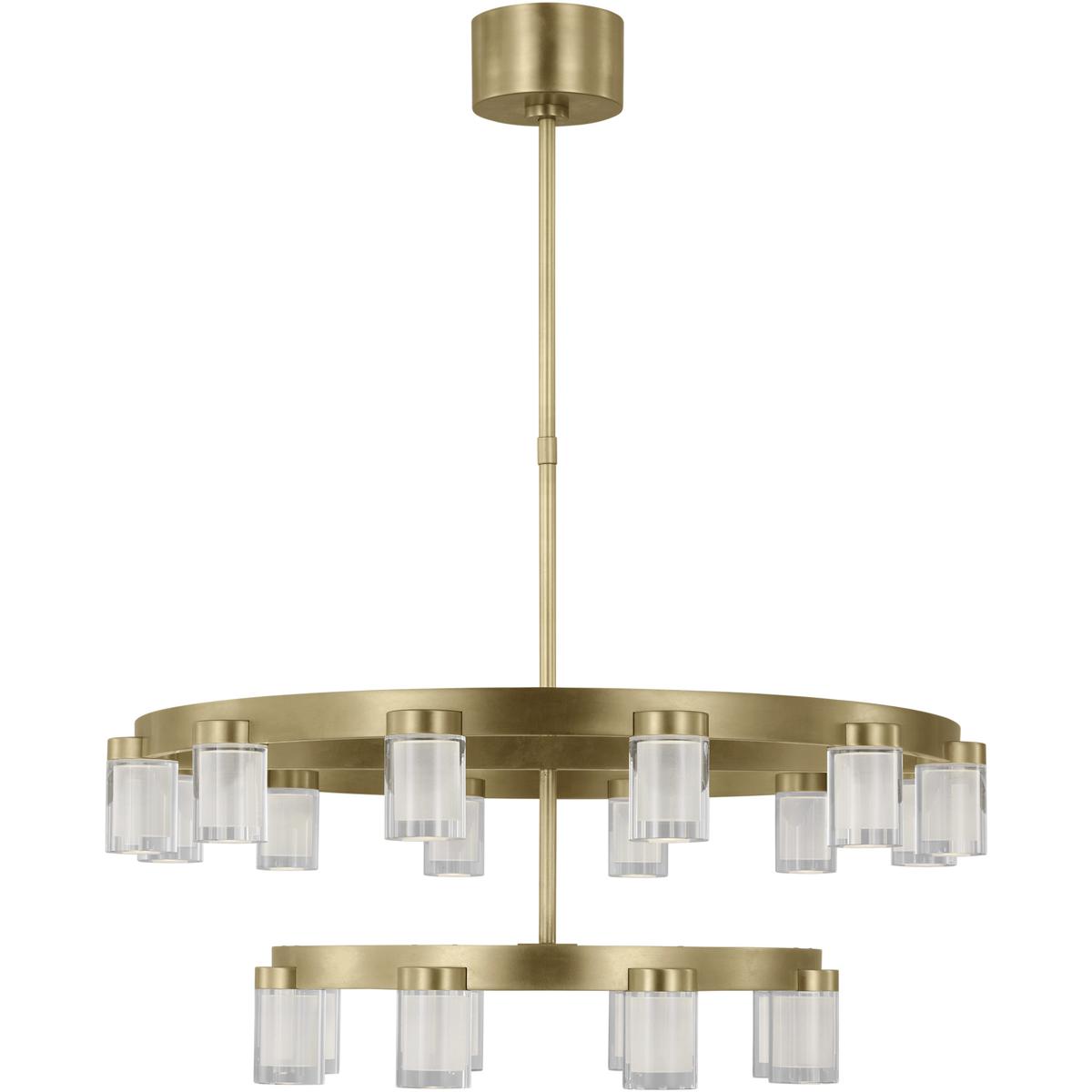 Visual Comfort Modern Collection KWCH19827NB Kelly Wearstler Esfera LED 32 inch Natural Brass Chandelier Ceiling Light