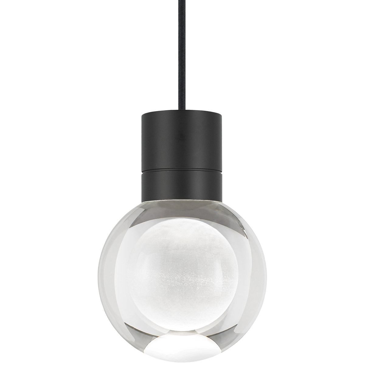 Visual Comfort Modern Collection 700TDMINAP11CBB-LED930 Sean Lavin Mina LED 5 inch Black Pendant Ceiling Light in 11, LED 90 CRI 3000K, Black Cord, In