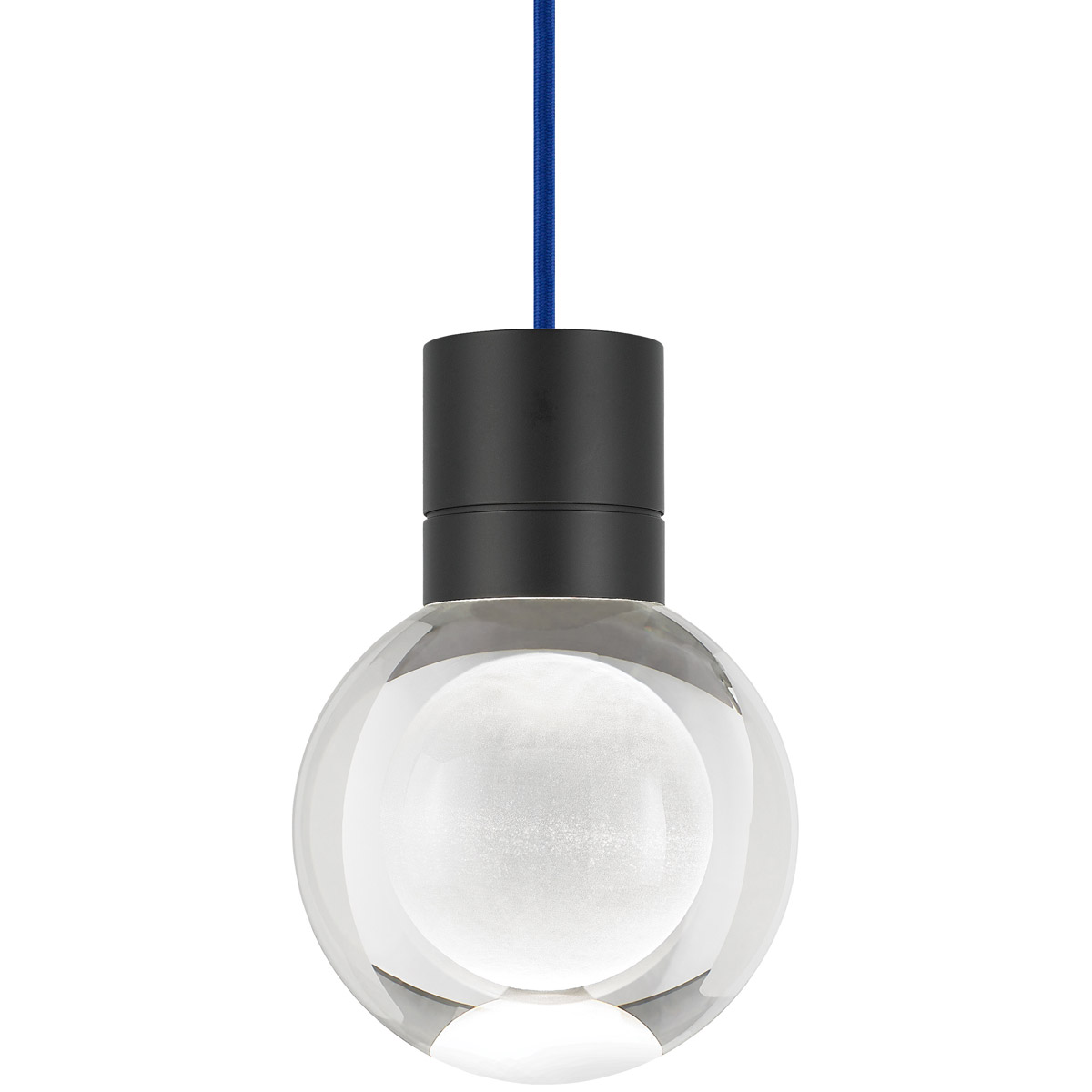 Visual Comfort Modern Collection 700TDMINAP11CUB-LED930 Sean Lavin Mina LED 5 inch Black Pendant Ceiling Light in 11, LED 90 CRI 3000K, Blue Cord, Int