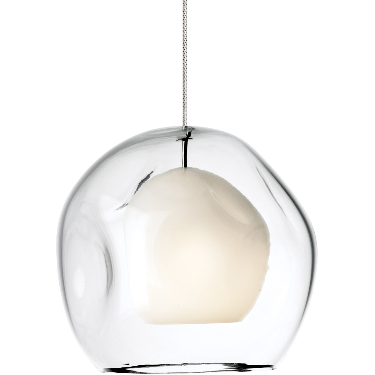 Visual Comfort Modern Collection 700MOJASCZ Mini Jasper 1 Light 12 Antique Bronze Low-Voltage Pendant Ceiling Light in MonoRail, Clear Glass