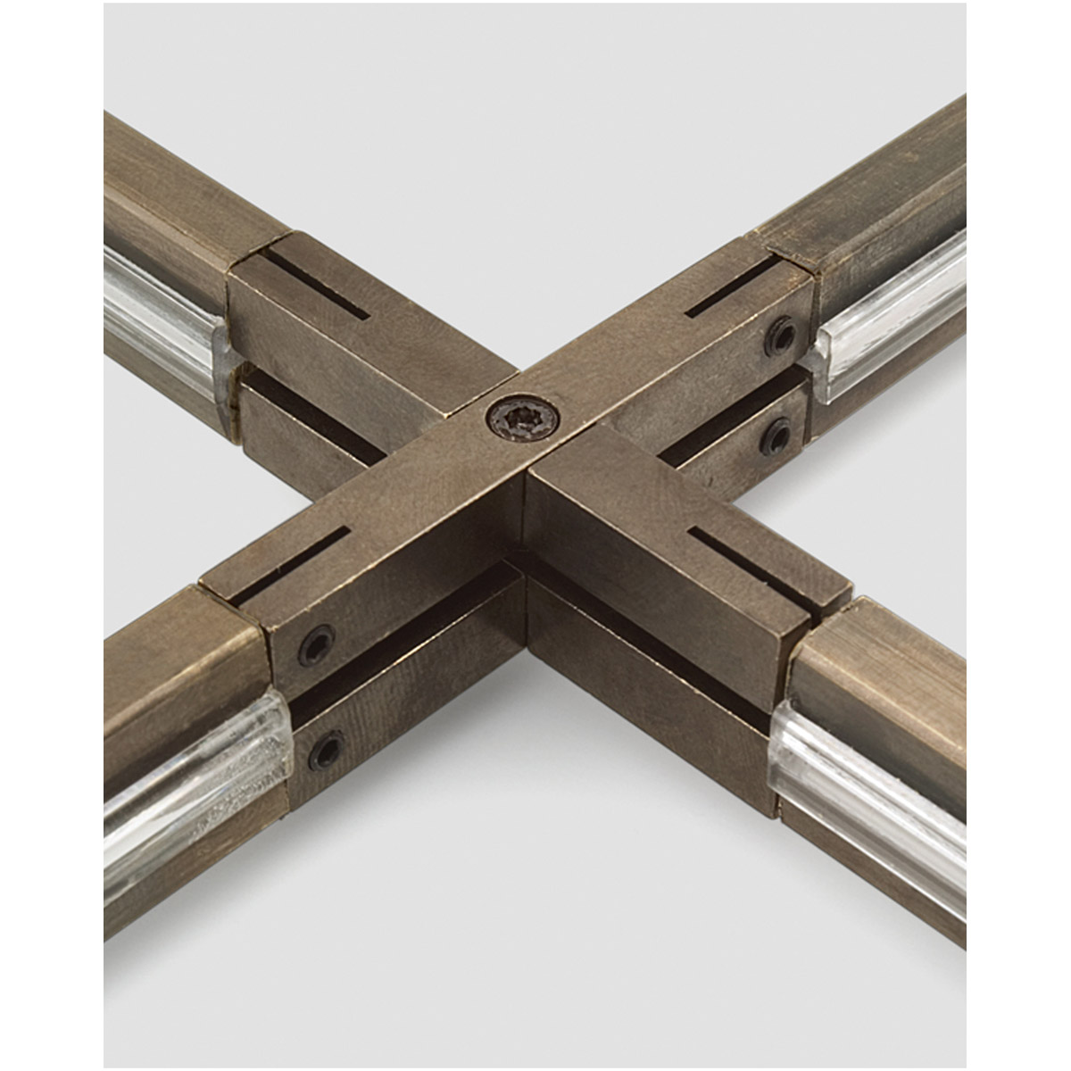 Visual Comfort Modern Collection 700MOCTXS MonoRail 3 inch Satin Nickel X Connector
