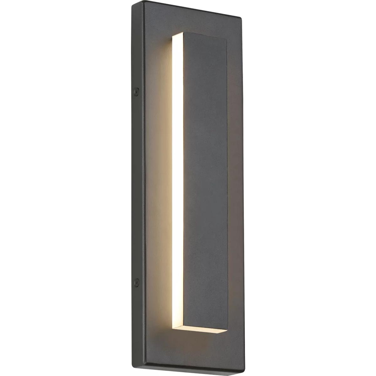 Visual Comfort Modern Collection 700OWASP93015DHUNVSSP Sean Lavin Aspen LED 15 inch Charcoal Outdoor Wall Light in Surge Protection, Integrated LED