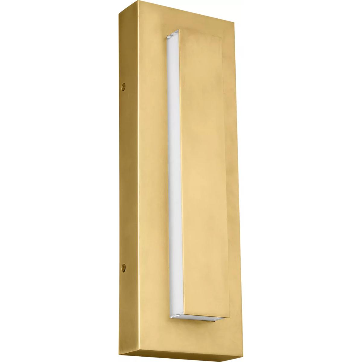 Visual Comfort Modern Collection 700OWASP93015DNBUNVSLFSP Sean Lavin Aspen LED Natural Brass Outdoor Wall Sconce, Integrated LED