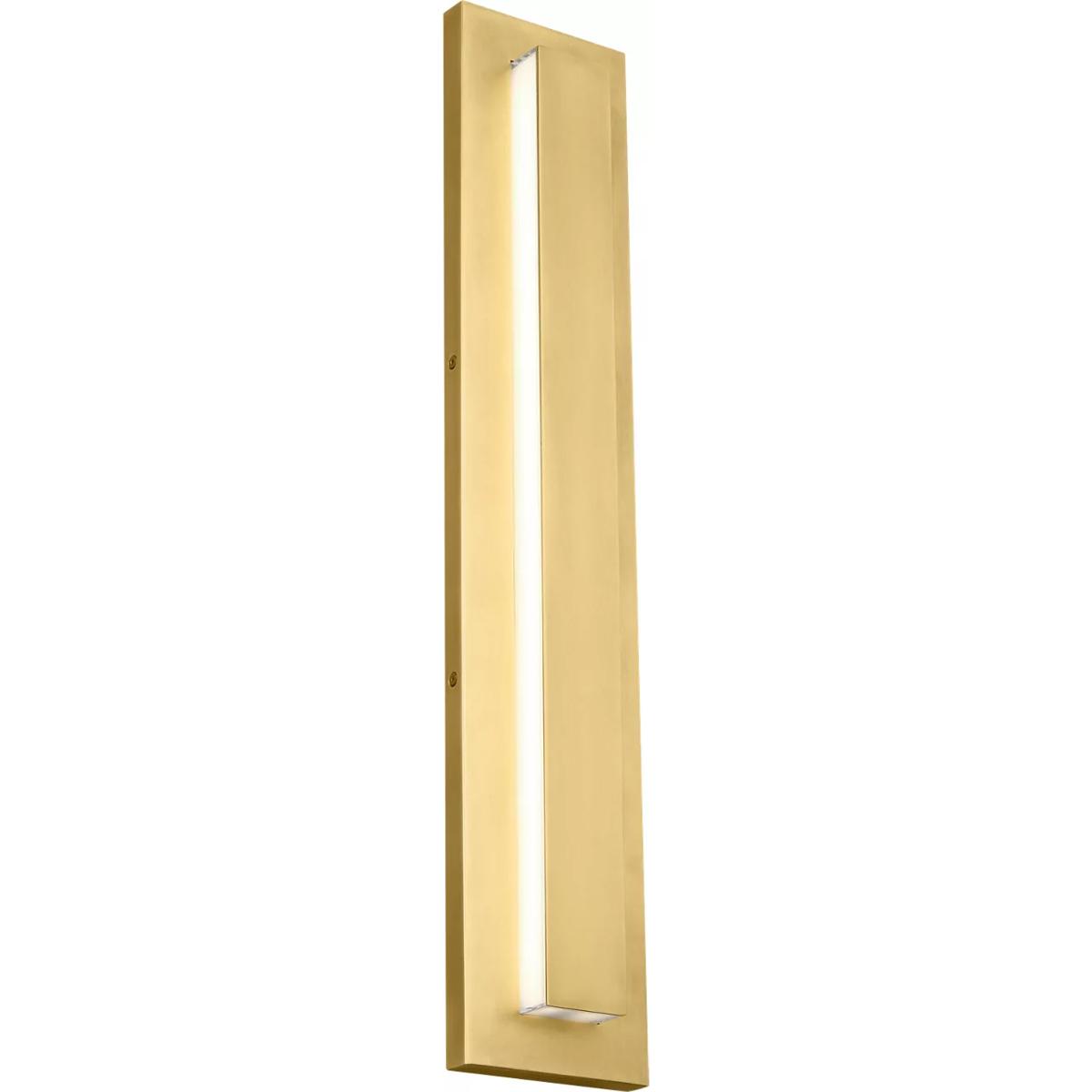 Visual Comfort Modern Collection 700OWASP93026DNBUNVSSP Sean Lavin Aspen LED Natural Brass Outdoor Wall Sconce, Integrated LED