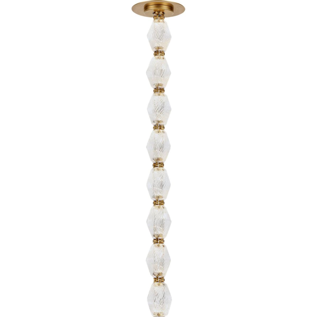 Visual Comfort Modern Collection 700CLR24NB-LED927S Sean Lavin Collier LED Natural Brass Pendant Ceiling Light, Integrated LED
