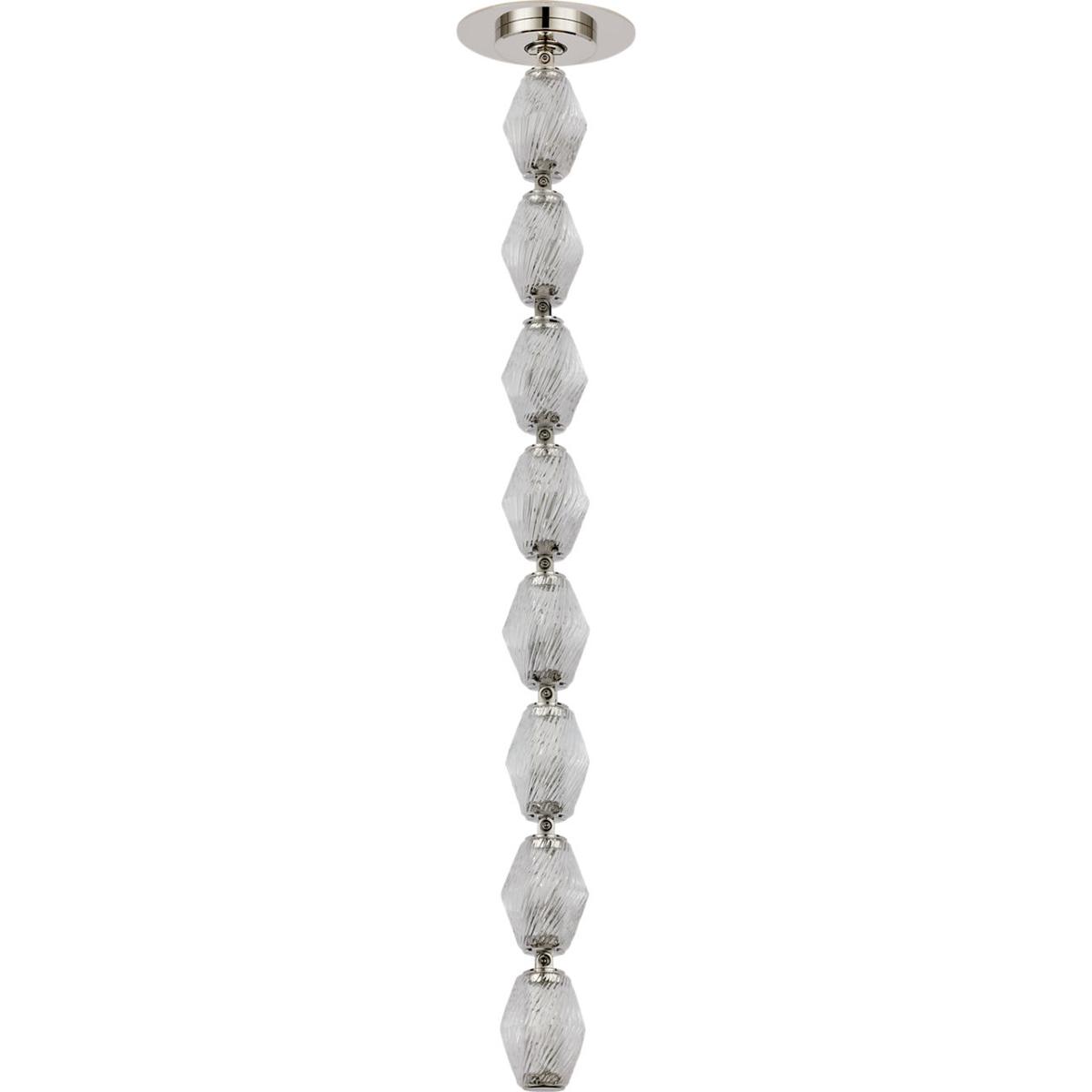 Visual Comfort Modern Collection 700CLR24N-LED927S Sean Lavin Collier LED Polished Nickel Pendant Ceiling Light, Integrated LED