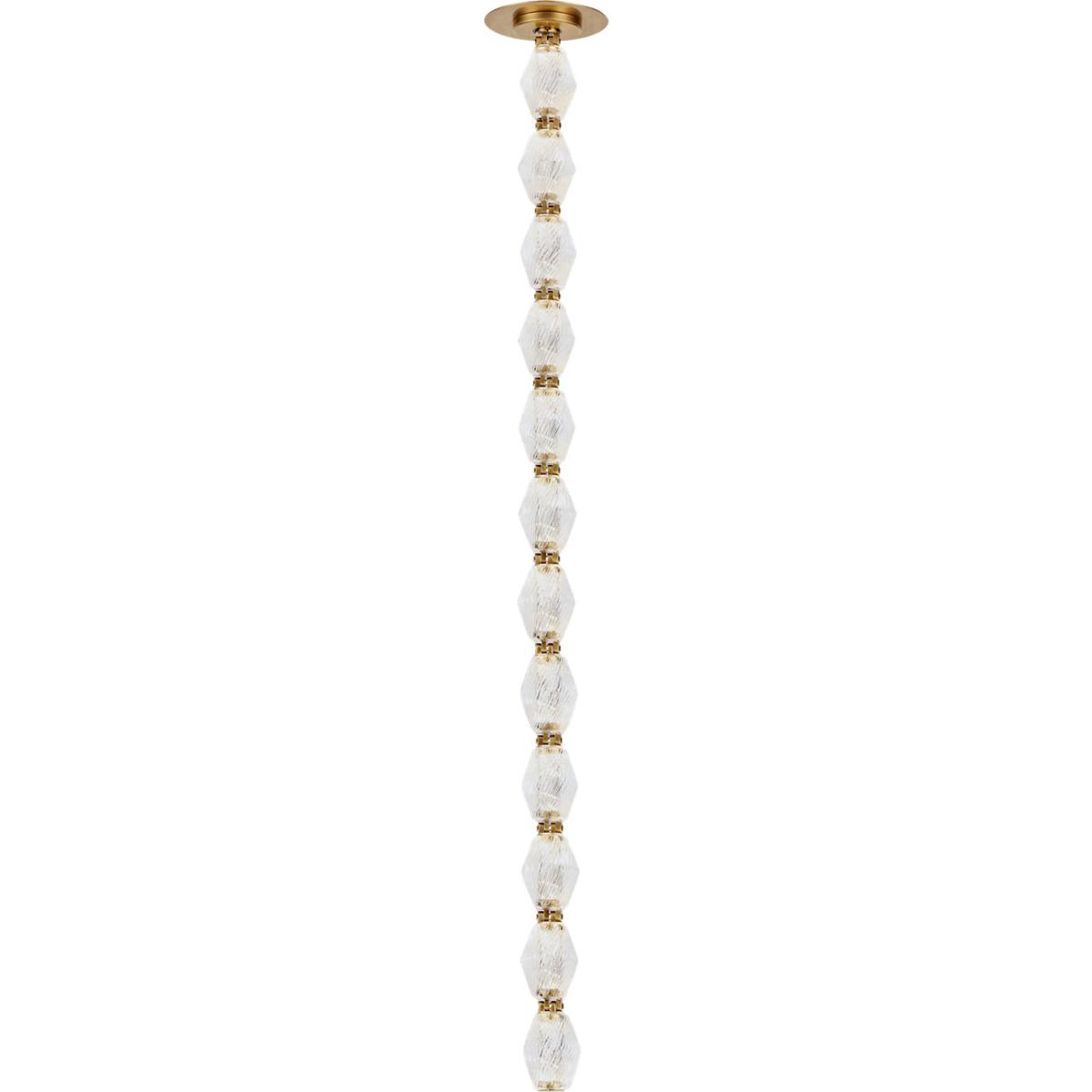 Visual Comfort Modern Collection 700CLR36NB-LED930S Sean Lavin Collier LED Natural Brass Pendant Ceiling Light, Integrated LED
