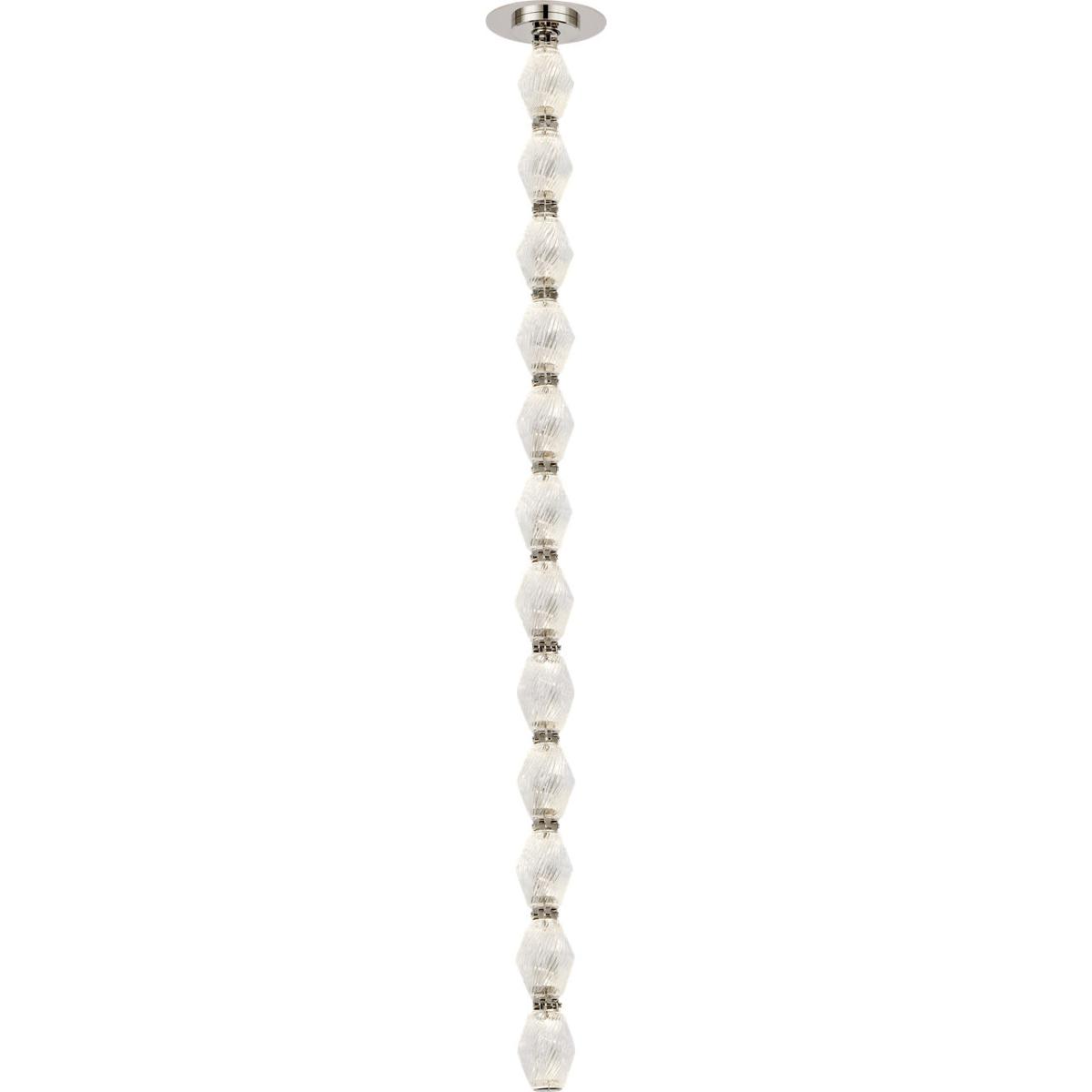 Visual Comfort Modern Collection 700CLR36N-LED927S Sean Lavin Collier LED Polished Nickel Pendant Ceiling Light, Integrated LED
