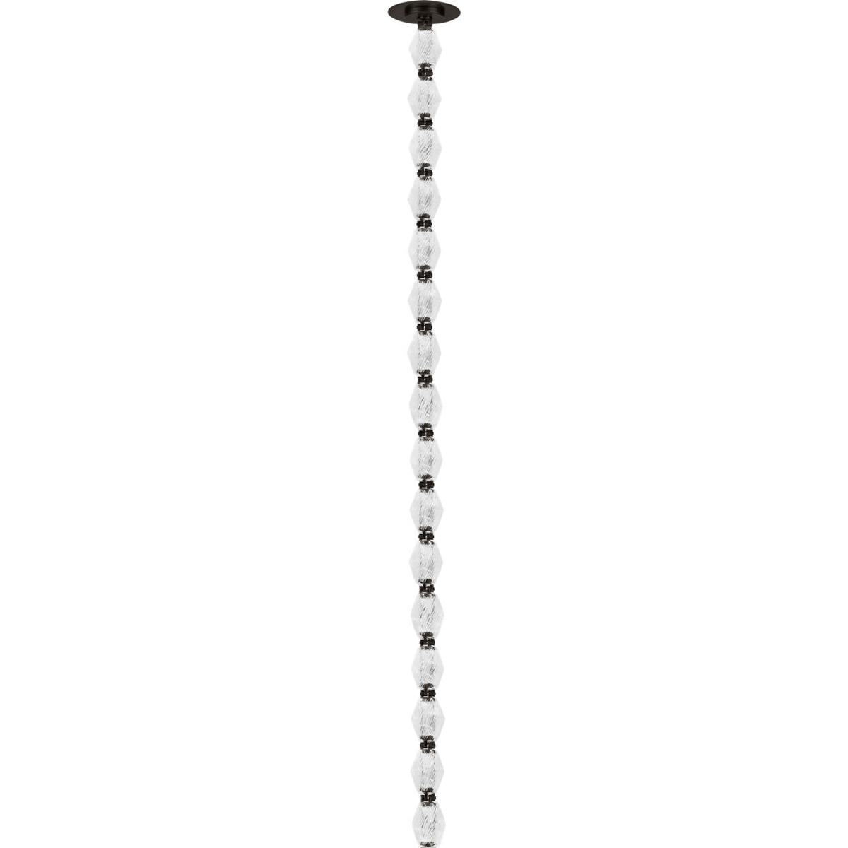 Visual Comfort Modern Collection 700CLR48N-LED927S Sean Lavin Collier LED Polished Nickel Pendant Ceiling Light, Integrated LED