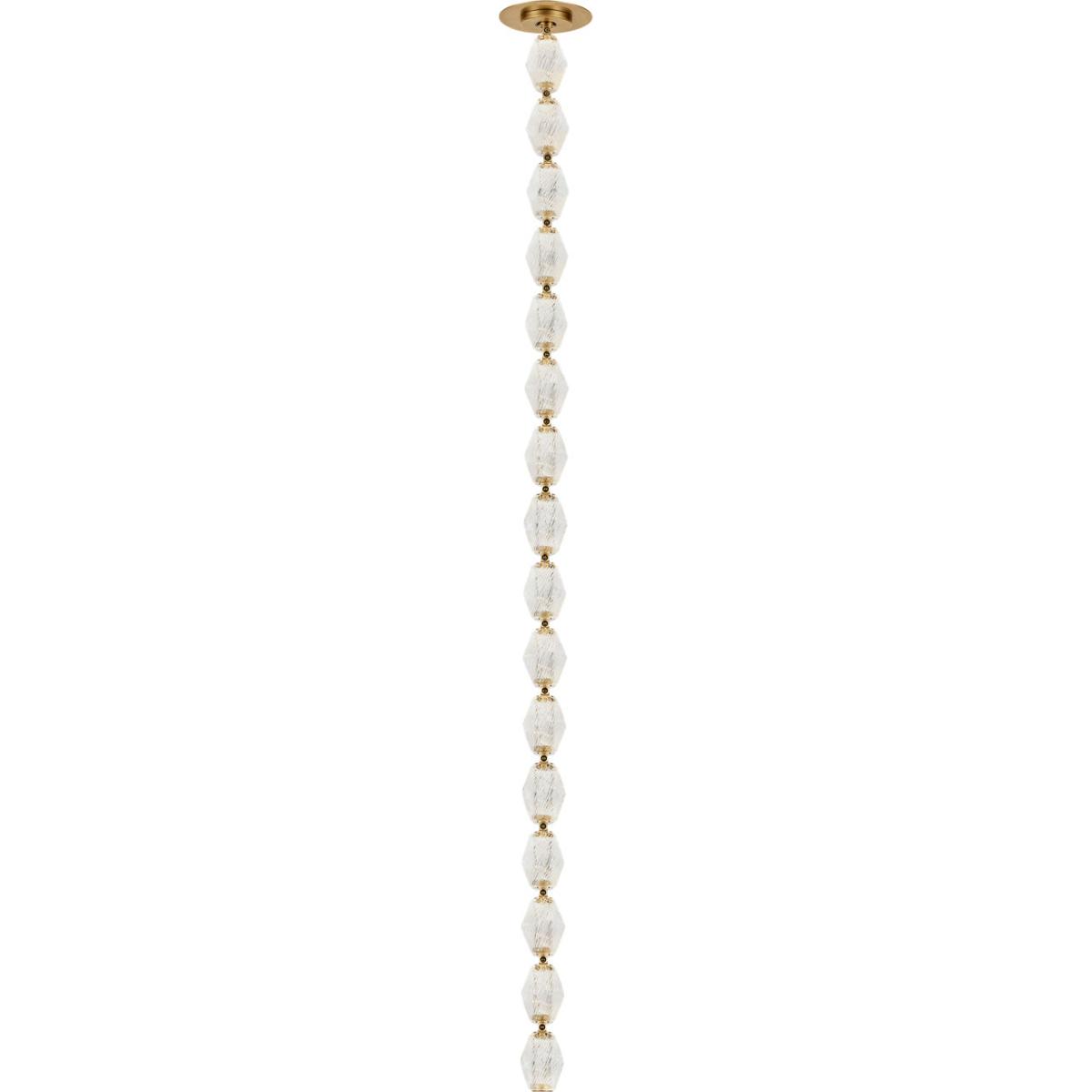 Visual Comfort Modern Collection 700CLR48NB-LED930S Sean Lavin Collier LED Natural Brass Pendant Ceiling Light, Integrated LED