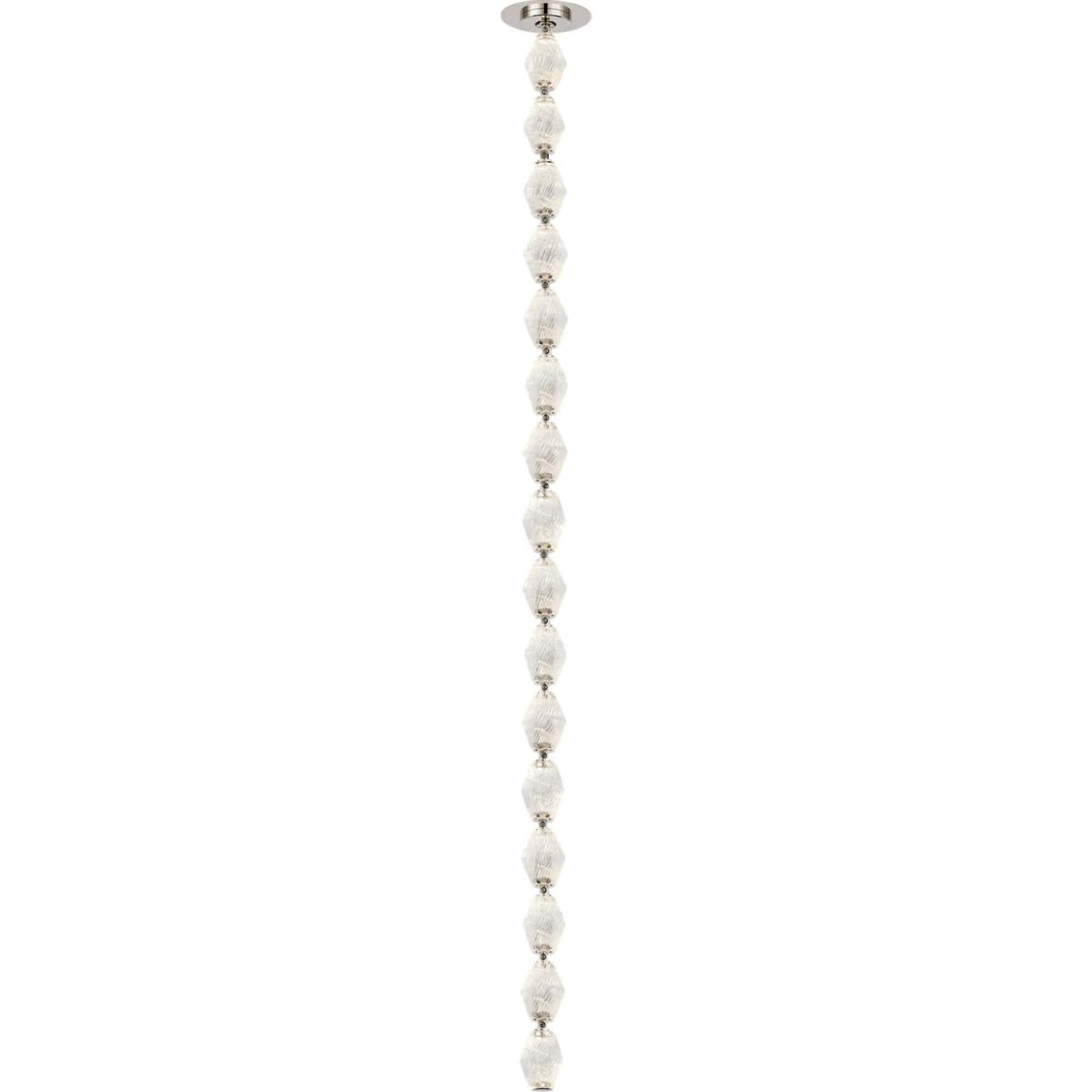 Visual Comfort Modern Collection 700CLR48N-LED927R Sean Lavin Collier LED Polished Nickel Pendant Ceiling Light, Integrated LED