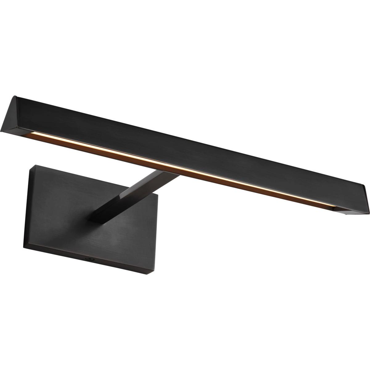 Visual Comfort Modern Collection 700DES12Z-LED930 Sean Lavin Dessau 12.6 watt Dark Bronze Picture Light Wall Light, Integrated LED