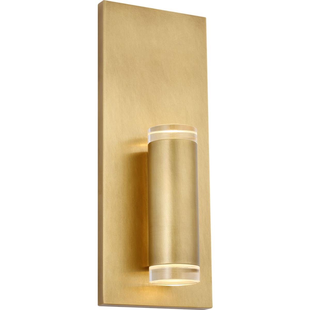 Visual Comfort Modern Collection 700BCDBS1NB-LED930 Sean Lavin Dobson II LED Natural Brass Bath Light Wall Light, Integrated LED