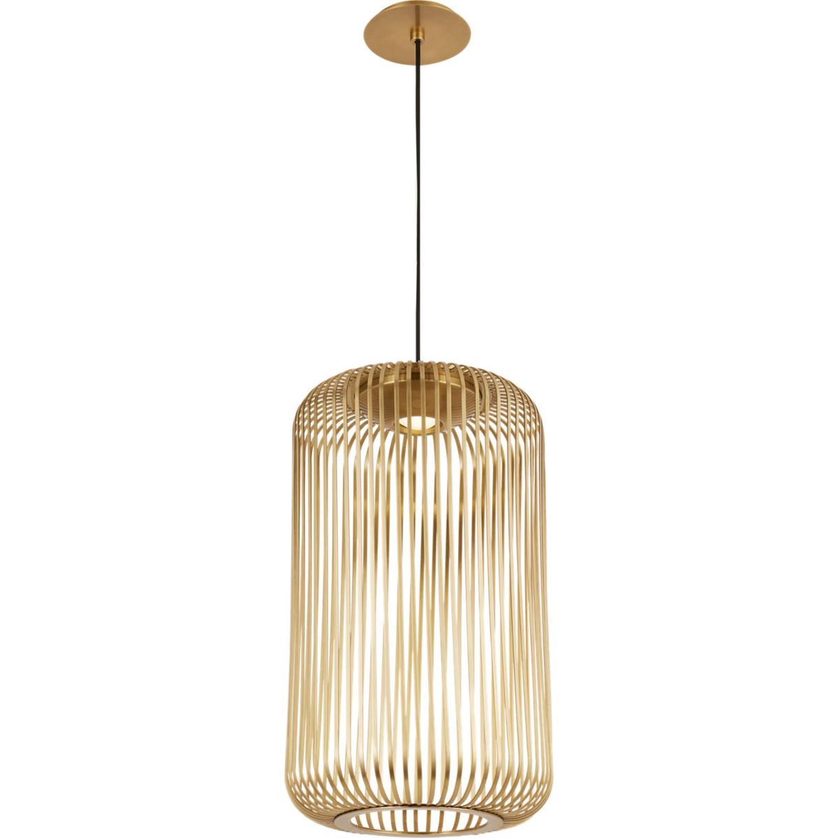 Visual Comfort Modern Collection 700TDKAI1BR-LED930 Sean Lavin Kai LED 12 inch Plated Brass Pendant Ceiling Light, Integrated LED