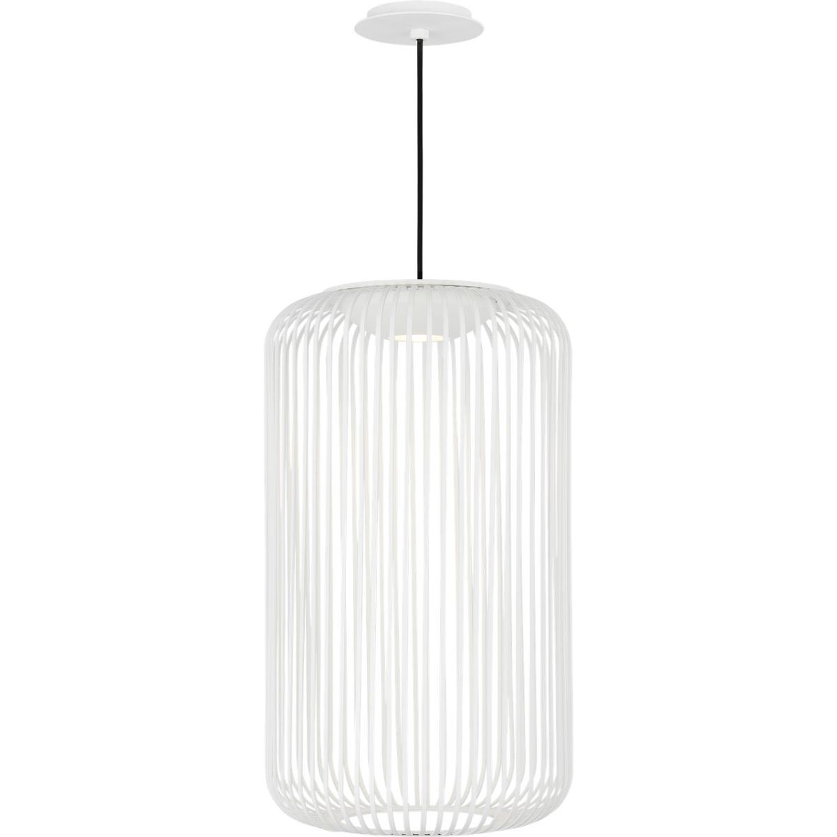 Visual Comfort Modern Collection 700TDKAI1W-LED930 Sean Lavin Kai LED 12 inch Matte White Pendant Ceiling Light, Integrated LED