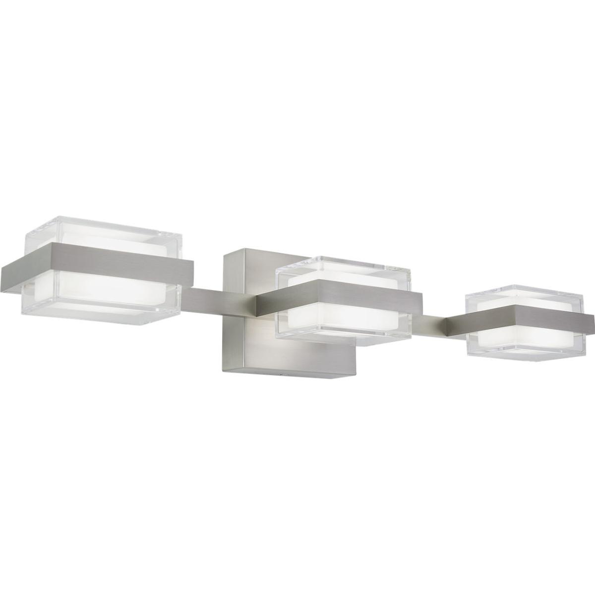 Visual Comfort Modern Collection 700BCKMD3HS-LED930-277 Sean Lavin Kamden LED 22.5 inch Satin Nickel Bath Light Wall Light in LED 90 CRI 3000K 277V, 3
