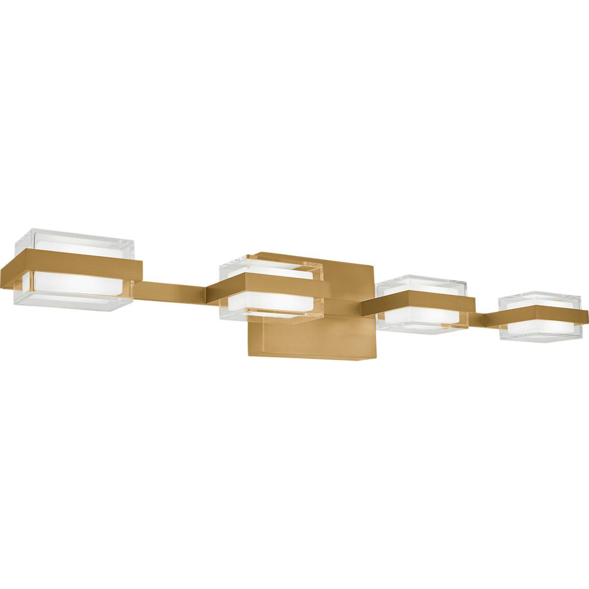 Visual Comfort Modern Collection 700BCKMD4NB-LED930-277 Sean Lavin Kamden LED 31.4 inch Natural Brass Bath Vanity Wall Light in LED 90 CRI 3000K 277V
